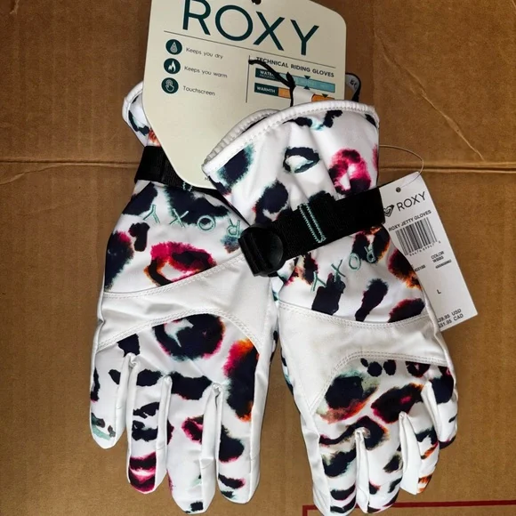 Roxy Multicolor Technical Riding Gloves - Picture 1 of 2